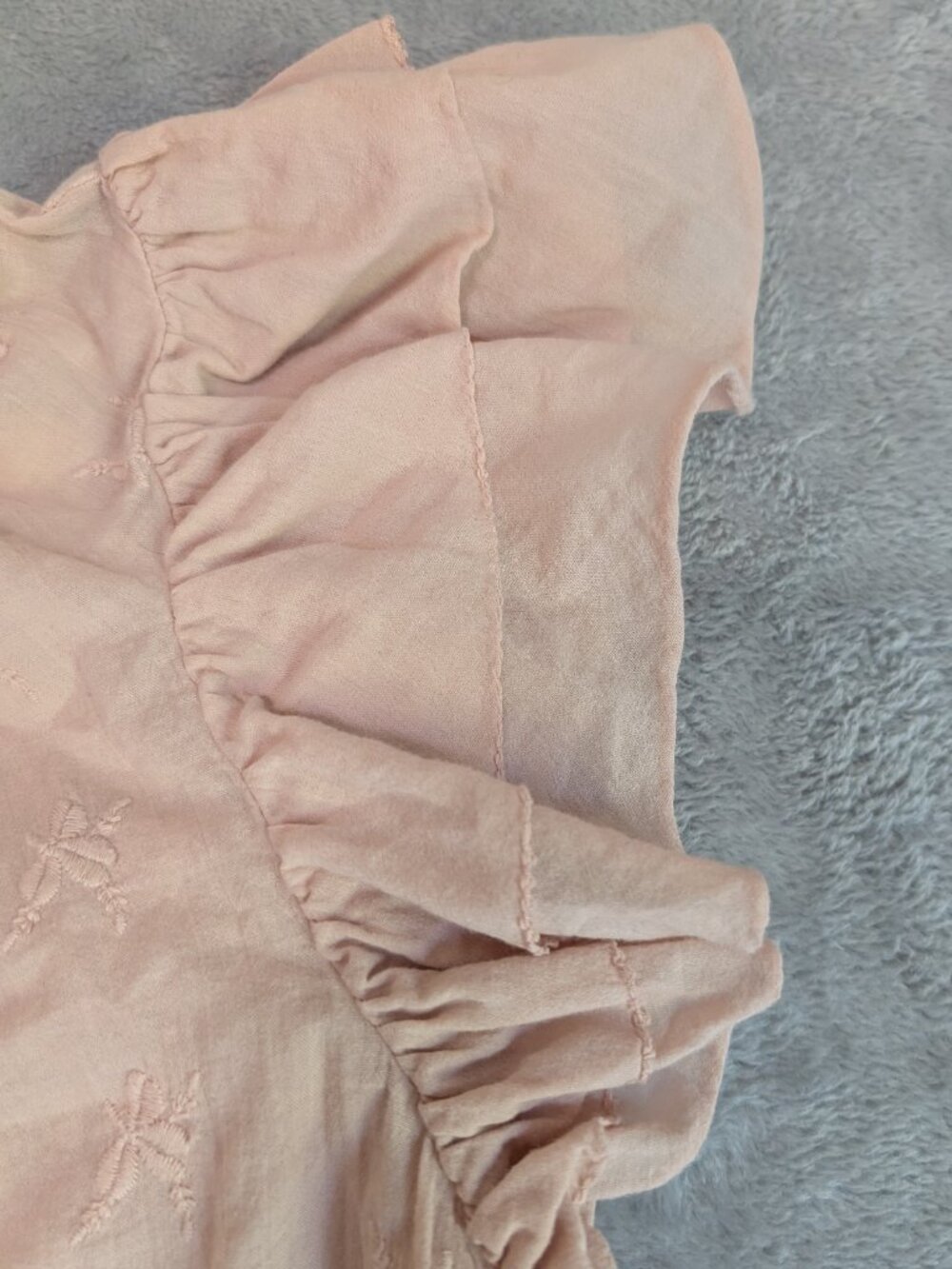 Universal Thread Womens Babydoll Cottagecore Flutter Sleeve Top Size L Peach - Picture 6 of 9